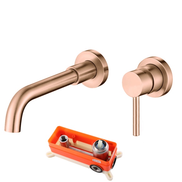 süvistatav valamusegisti Cherry, harjatud roosa kuld