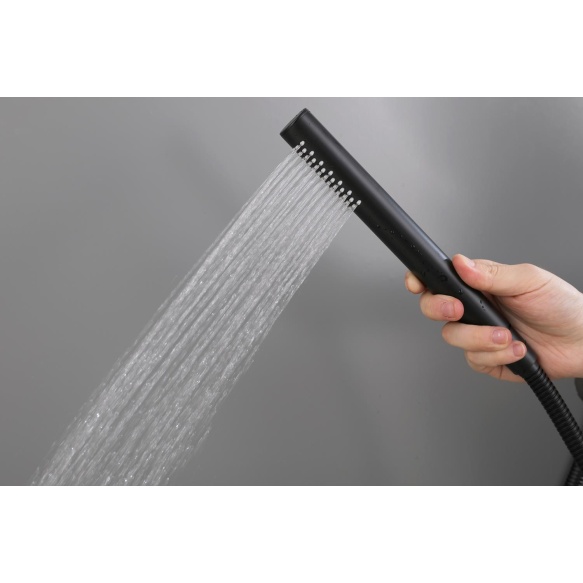 süvistatav termostaat vihmadušikomplekt Cherry, matt must