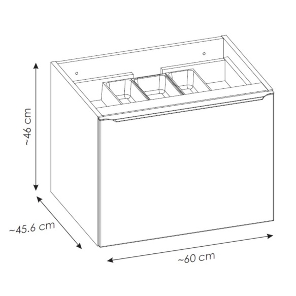valamukapp Santa Cruz 60x46x45.6 cm, tamm