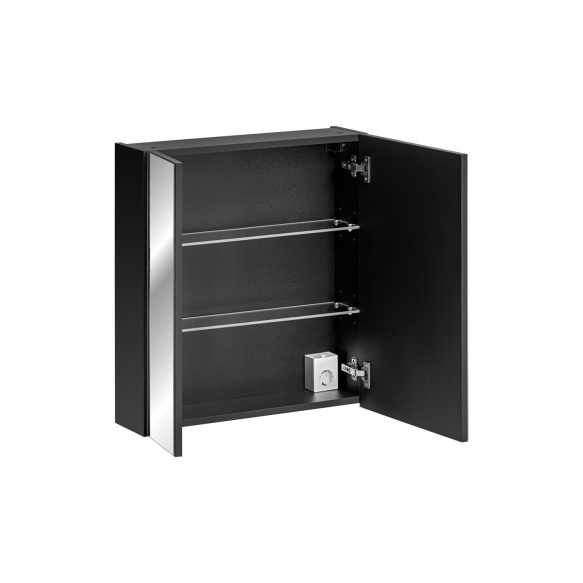 Peeglikapp Santa Cruz 65x60x17 cm, matt must