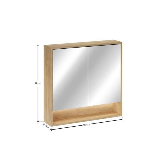 peegelkapp Estetica 80 cm 2 ust