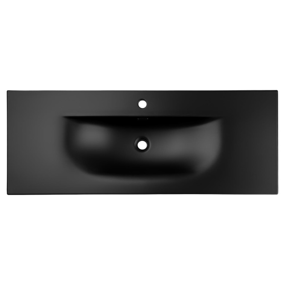 mööblivalamu Waves 120x46 cm, matt must