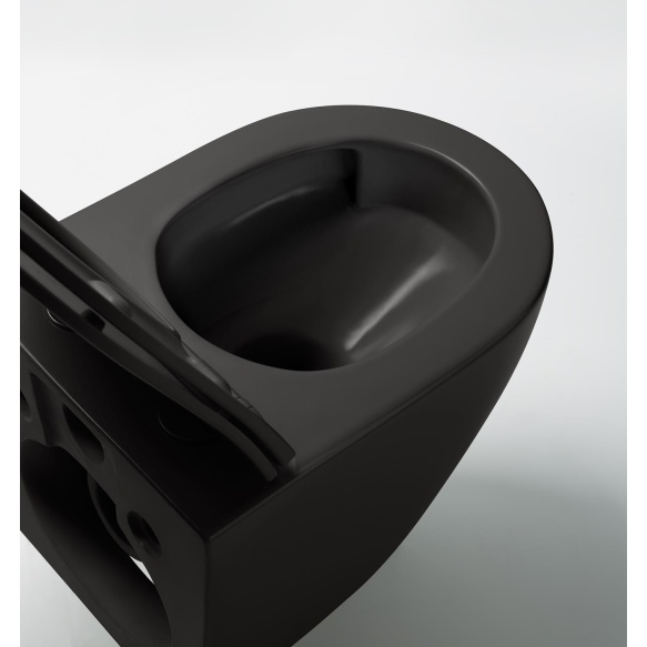 wc komplekt: raam GR5003, loputusnupp GP3002.01 matt must, wc pott , soft close iste