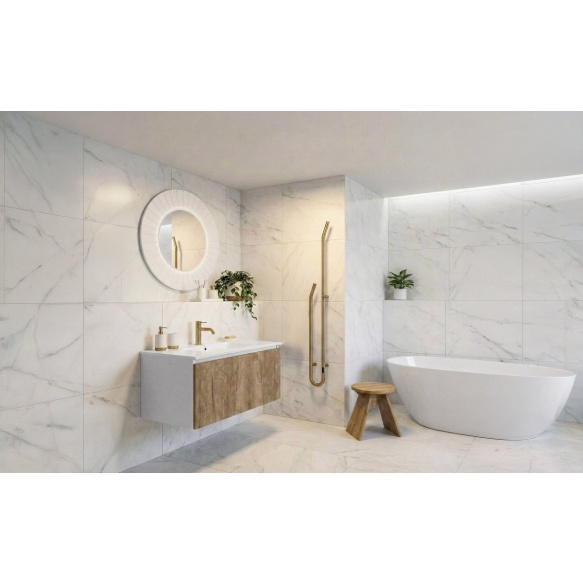 kivimassist valamu ARECA 81x51, 5cm,  valge