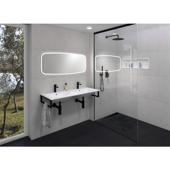 kivimassist valamu,  ARECA 121x51, 5cm,  valge