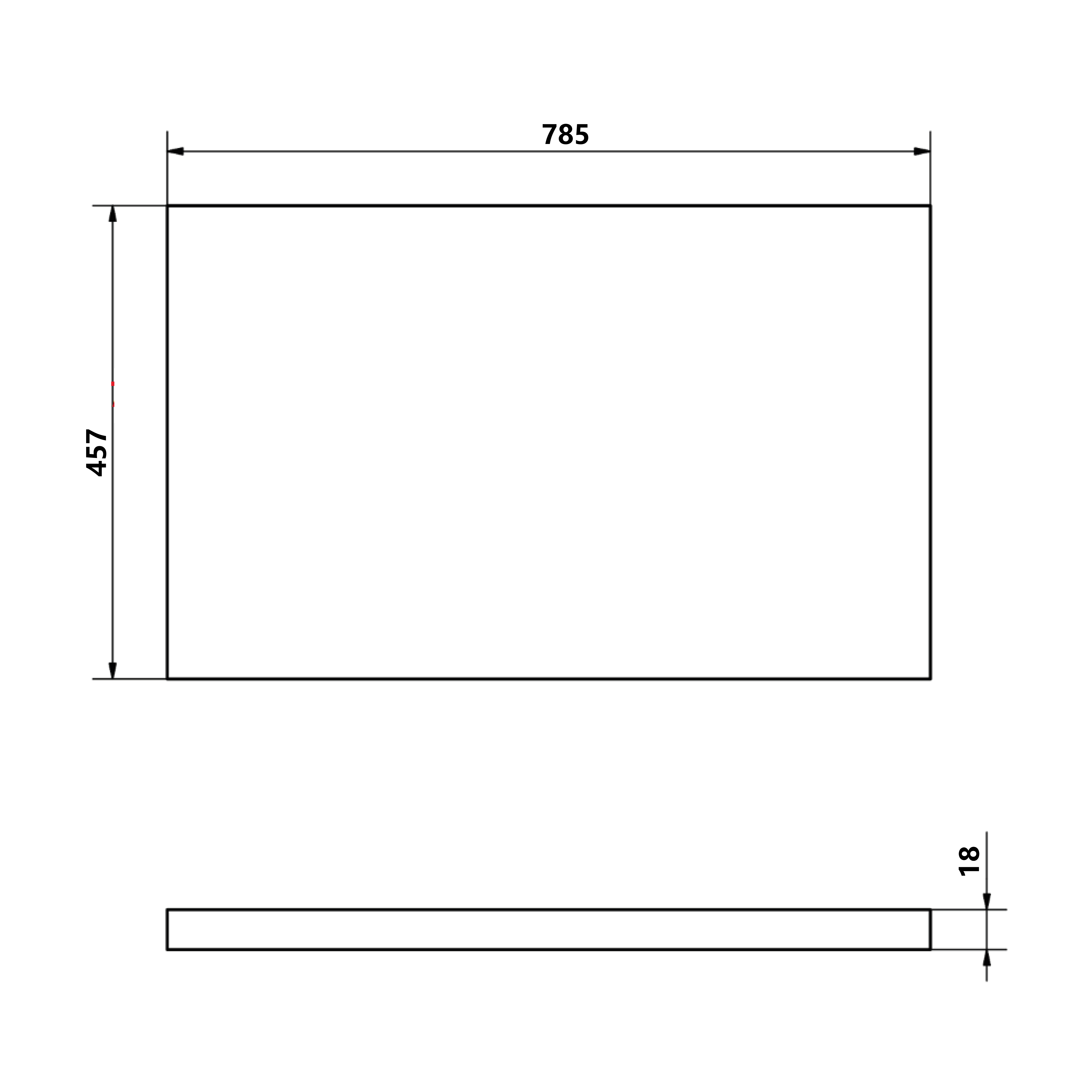 töötasapind Altair 78x45,7 cm, tamm