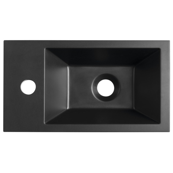 valamu AMAROK L, 40x22 cm, matt must