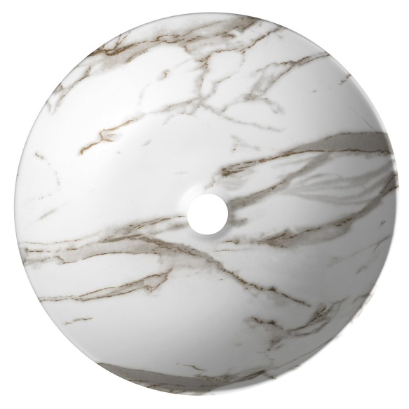 valamu töötasapinnale RONDEA dia. 41cm,  bianco carrara