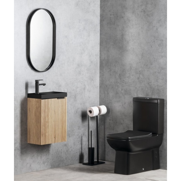 mööblivalamu AGOS 40x22 cm L/R, matt must