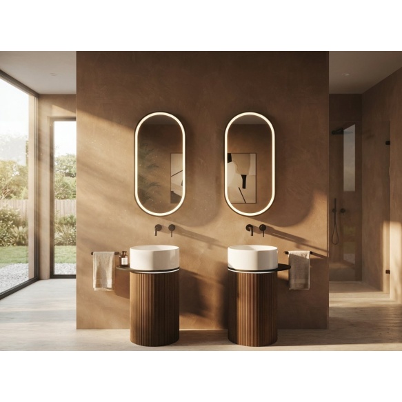 eraldiseisev valamu riiuliga OASIS 40x89x48cm,  valge matt
