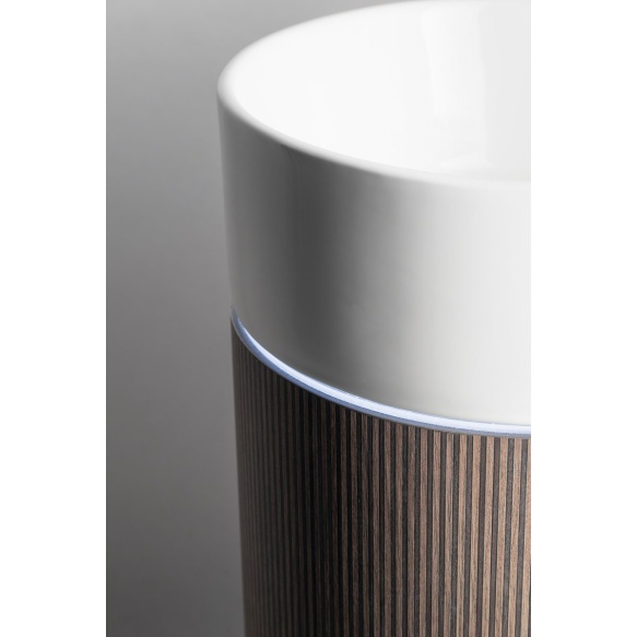 eraldiseisev valamu riiuliga OASIS 40x89x48cm,  valge/concrete pearl grey