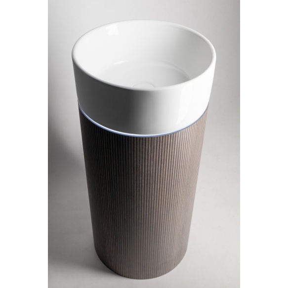 eraldiseisev valamu riiuliga OASIS 40x89x48cm,  valge/oak Pimento