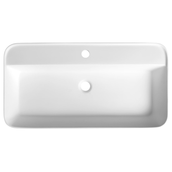 upotettava pesuallas BRAHEA Rockstone, 75x39 cm, valkoinen matta