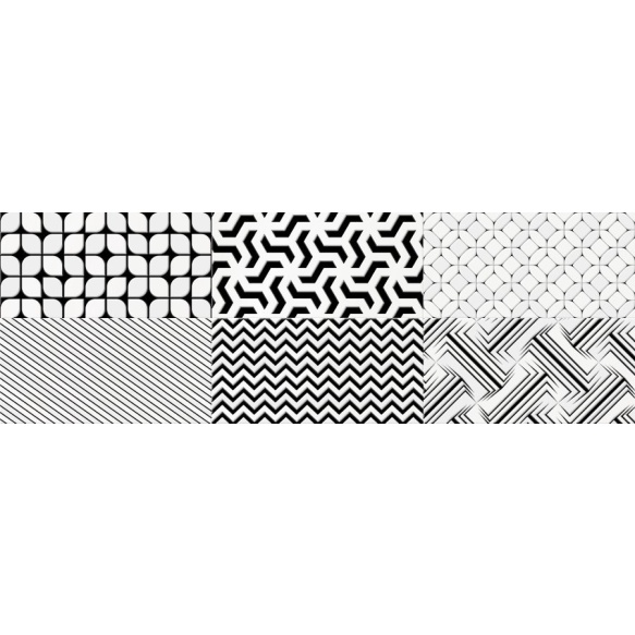 CAMALEONTE Decor Mix Negro 20x60, müük ainult paki kaupa (1 pakk = 1,44 m2)