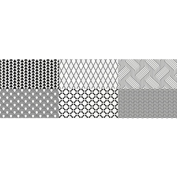 CAMALEONTE Decor Mix Negro 20x60, müük ainult paki kaupa (1 pakk = 1,44 m2)