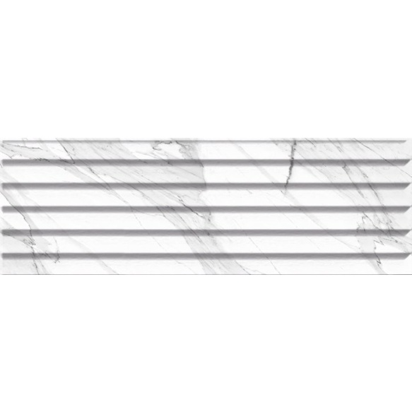 CARRARA Relieve Stripe Blanco Brillo G 20x60 (pakk=1,20 m2)