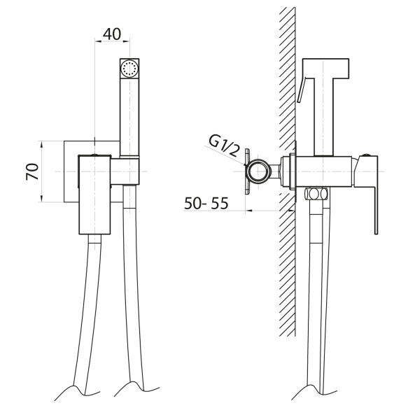 süvistatav bideesegisti Cubemix, harjatud kuld