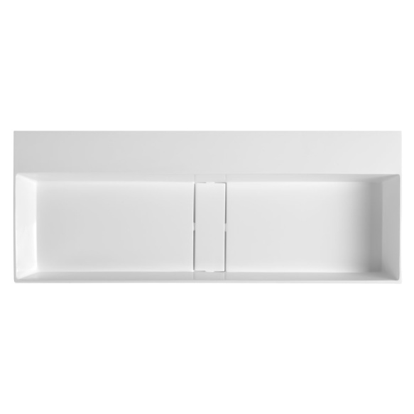 kivimassist valamu ilma segistiavata Cubis 100x40 cm, valge