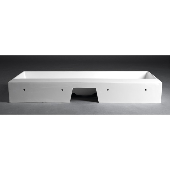 kivimassist valamu ilma segistiavata Cubis 100x40 cm, valge