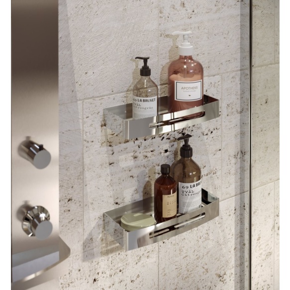 Suihkuhylly SMART 300x45x128 mm, kiillotettua ruostumatonta terästä