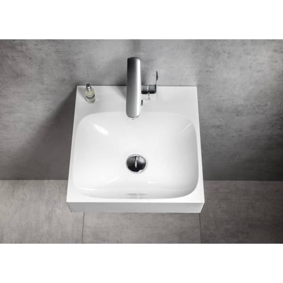 pesuallas EMONA 40x40 cm, kivimassa, valkoinen