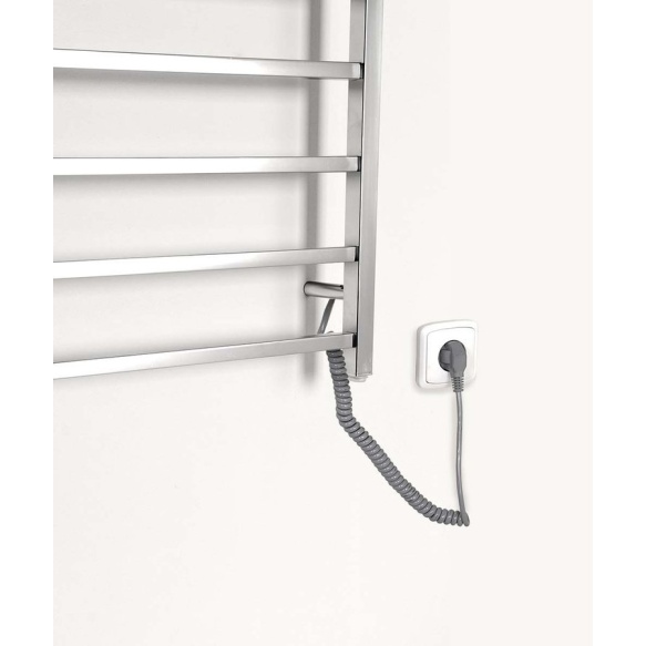 elektriradiaator taimeriga Eskinado 620x1160 mm, 120 W, poleeritud roostevaba teras