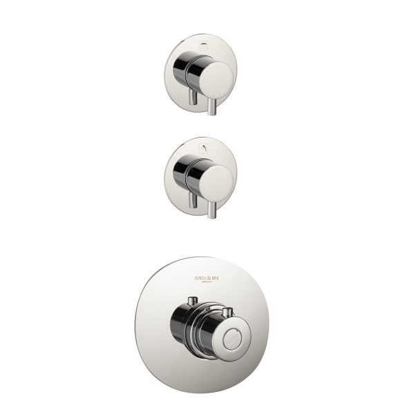 upotettava vaihtimella varustettu suihkuhana Form A, 2 vedenulostuloa, kromi