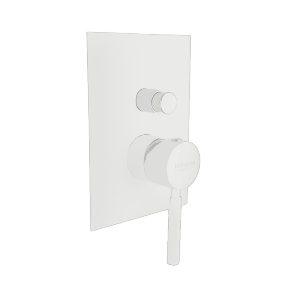 upotettava suihkuhana Form A, 2 vedenulostuloa, mattavalkoinen