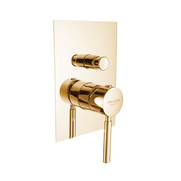 upotettava suihkuhana Form A, 2 vedenulostuloa, kulta