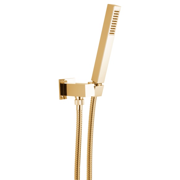 suihkusetti ja seinäliitin G 1/2´´ piiloasennus - käsisuihkun pidike, kulta