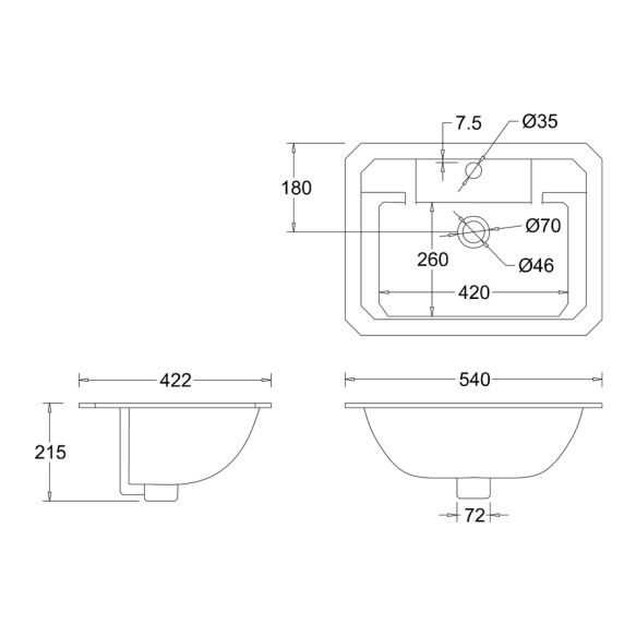 Burlington upotettava allas 54 cm