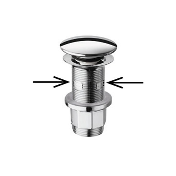 klik-klak -pohjaventtiili, kromi, h 10-80 mm, halk. 64 mm 1 1/4´´