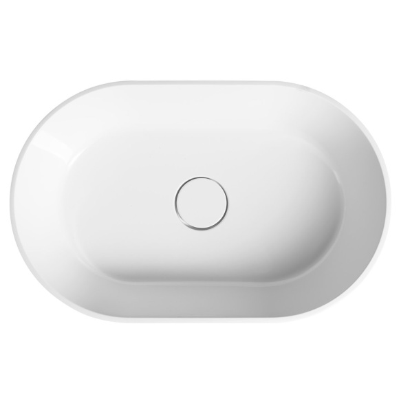 kivimassist valamu tööpinnale GERANO, komplektis põhjaklapi kate, 60x38 cm, valge