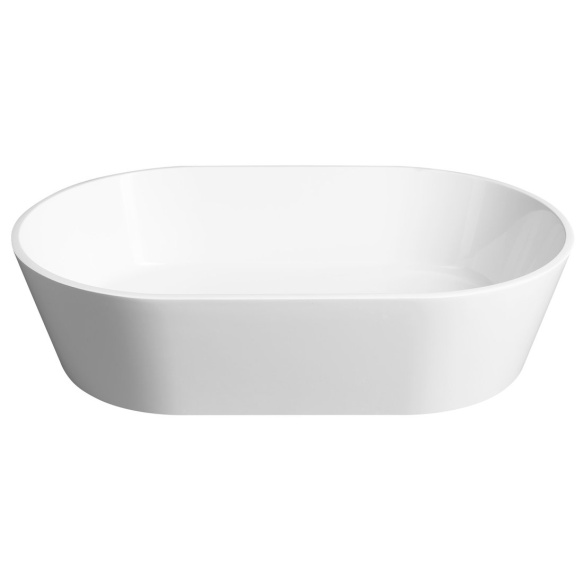 kivimassist valamu tööpinnale GERANO, komplektis põhjaklapi kate, 60x38 cm, valge