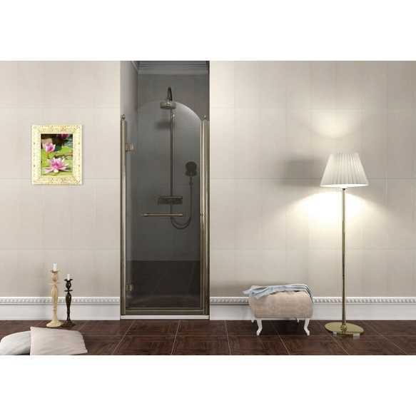 dušiuks Antique 900 mm, kirgas klaas, vasak, pronks