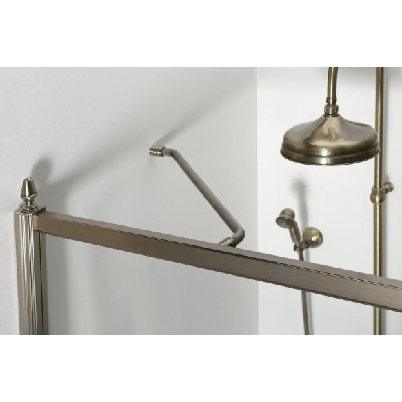 dušiuks Antique 800 mm, kirgas klaas, parem, pronks