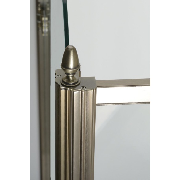 liuglev dušiuks Antique 1200 mm, kirgas klaas, pronks