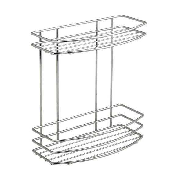 Kaksitasoinen suihkuhylly CHROM LINE, kromi