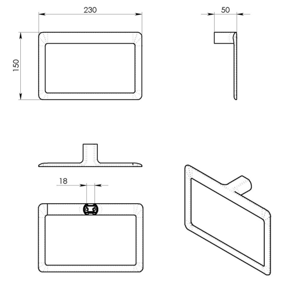 Pyyheteline Pyrene, matta valkoinen