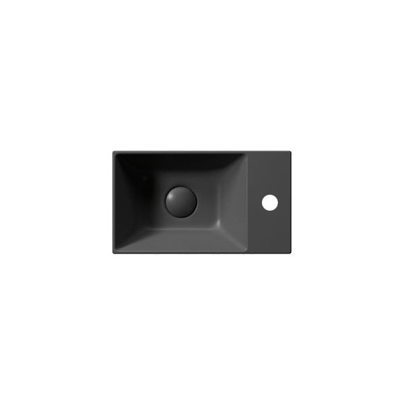 Keraaminen allas  KUBE X 40x23 cm, oikea/vasen, matta musta