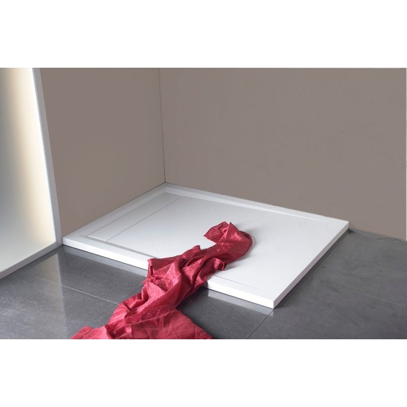 Kivimassa suihkuallas VARESA 120x80x4cm, valkoinen