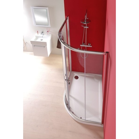 Kaareva kivimassa suihkuallas RIVA , 100x80cm, vasen