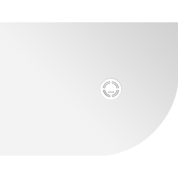 Kaareva kivimassa suihkuallas FLEXIA,  mahdollista leikata suovituun mittaan, 120x90x2,5cm, R550, vasen