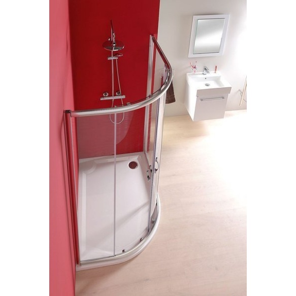 Kaareva kivimassa suihkuallas RIVA , 100x80cm, oikea