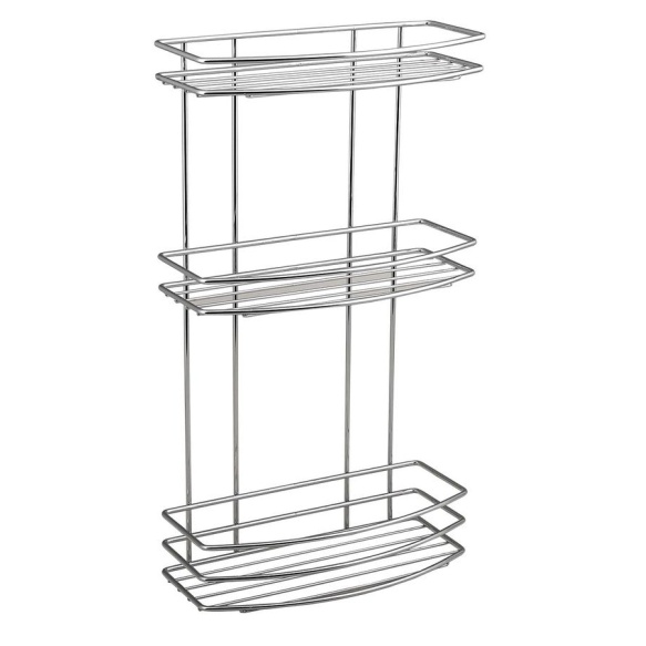 Kolmitasoinen suihkuhylly CHROM LINE, kromi