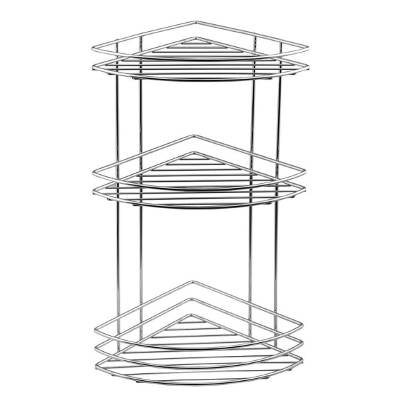 Kolmitasoinen kulmahylly CHROM LINE, kromi