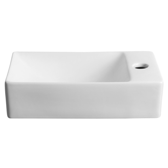 valamu Margitha 38x22cm, segistiava paremal, valge