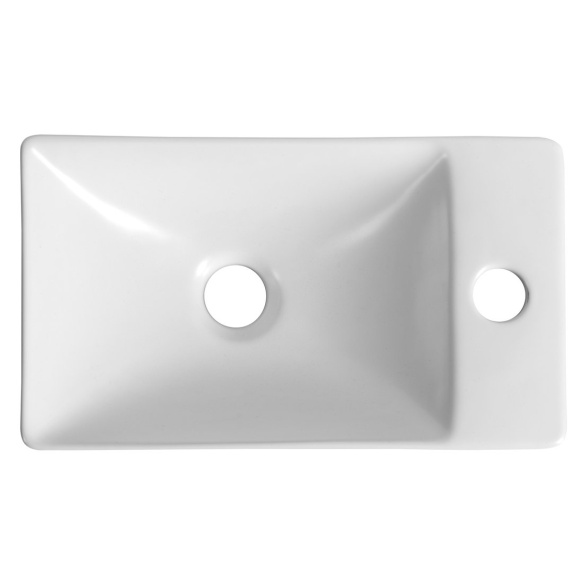 valamu Margitha 38x22cm, segistiava paremal, valge