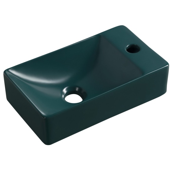 valamu Margitha 38x22cm, segistiava paremal, petrol