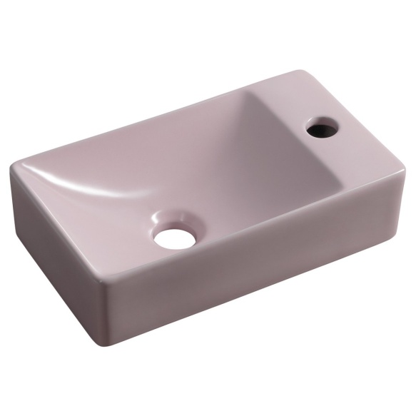 valamu Margitha 38x22cm, segistiava paremal, roosa